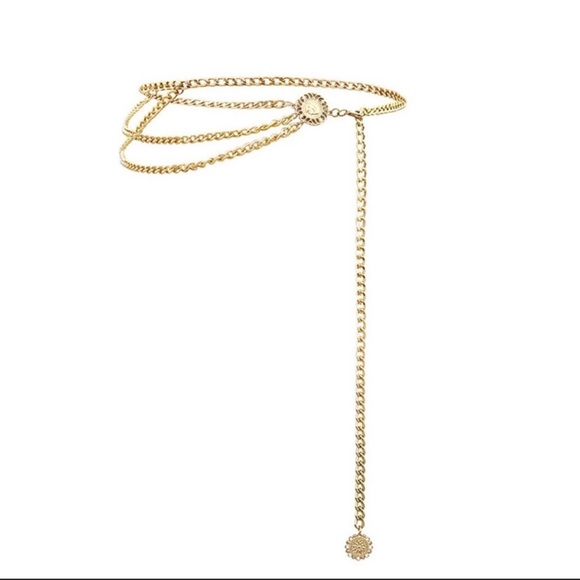 3/$30 ❤️ Metal Gold Plate Chain Waist Belt - Picture 4 of 7